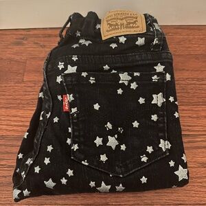 Levi's Black Jeans with Star Pattern